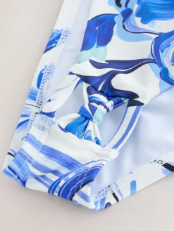 Wit/blauw porselein - Hoog uitgesneden bikinibroekje*Next Hot