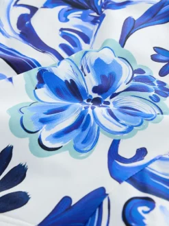 Wit/blauw porselein - Hoog uitgesneden bikinibroekje*Next Hot