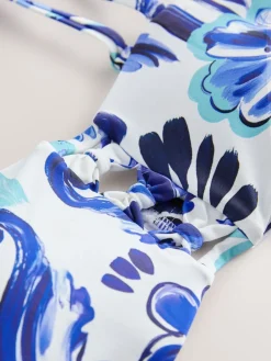 Wit/blauw porselein - Non Wired Bandeau Bikini Top*Next Hot