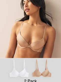 - A-E Gladde T-Shirt Beha's 2 Verpakking*Next