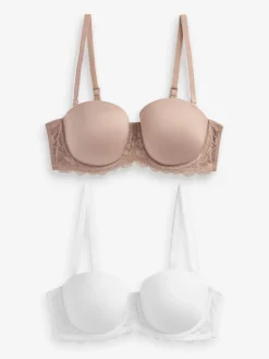 - Verpakking van 2 strapless multiway beha's met lichte vulling in cupmaten A-E*Next Clearance