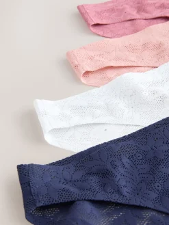 Wit/roze/praline huidskleur - Comfort Bonded Lace Knickers 7 Pack*Next Hot