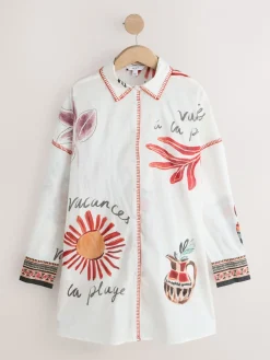 Witte basis - Overhemd met strandbedekking*Next Discount