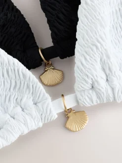 Wit/zwart - Gesmokte bikinitops met triangeldecolleté 2 stuks*Next New