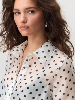 - Overhemd met doorschijnende lange mouwen*Next Hot