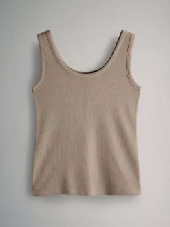 - van 5 geribbelde ronde hals hemdjes*The Set Outlet