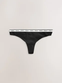 Wit/zwart/grijs - 4 Katoenen slipjes met logotailleband*Next Outlet