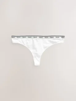 Wit/zwart/grijs - 4 Katoenen slipjes met logotailleband*Next Outlet