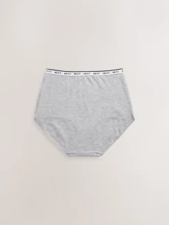 Wit/zwart/grijs - 4 Katoenen slipjes met logotailleband*Next Discount