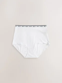 Wit/zwart/grijs - 4 Katoenen slipjes met logotailleband*Next Discount