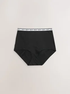 Wit/zwart/grijs - 4 Katoenen slipjes met logotailleband*Next Discount