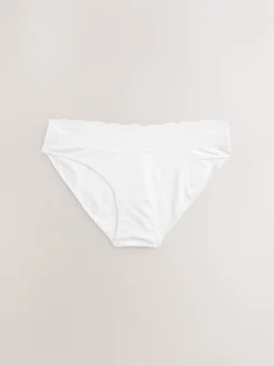 Wit/zwart/grijs - Katoenen kanten slipjes 4 stuks*Next Sale