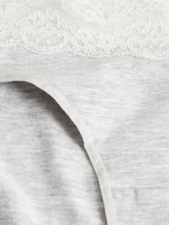 Wit/zwart/grijs - Katoenen kanten slipjes 4 stuks*Next Sale