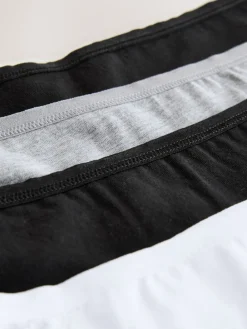 Wit/zwart/grijs - Katoenen kanten slipjes 4 stuks*Next New