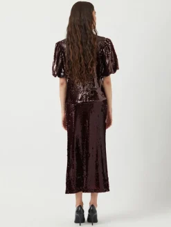 Red Sequin Maxi Skirt*Y.A.S