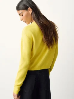 Yellow Pickles Embroidery - Gebreid vest met ronde hals*Next Clearance