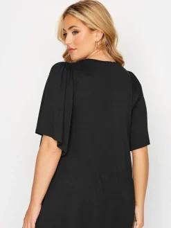 Yours - Curve - Geplooide swingtop met engelmouwen*Yours Curve Sale