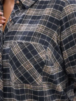 - Geruit boyfriend-overhemd*Yours Curve Sale