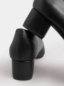 - Imitatieleren pumps met blokhak in extra wijde EEE-pasvorm*Yours Curve Best