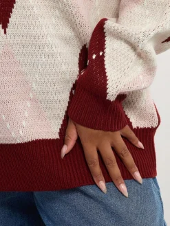 Argyle Jumper*Yours Curve Discount