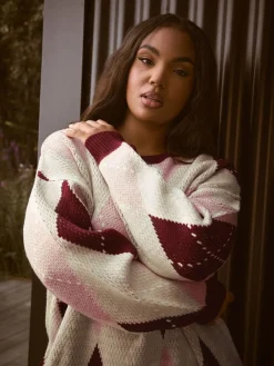 Argyle Jumper*Yours Curve Discount
