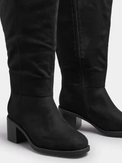 Block Heel Knee High Boots*Yours Curve