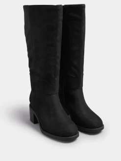 Block Heel Knee High Boots*Yours Curve