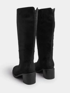 Block Heel Knee High Boots*Yours Curve