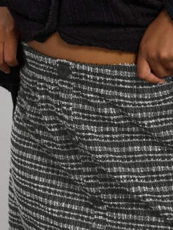 Boucle A Line Button Skirt*Yours Curve Clearance