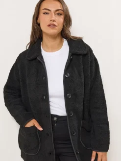 Button Front Teddy Fleece*Yours Curve Clearance