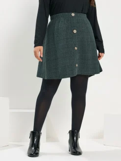 Button Front Skirt*Yours Curve Outlet