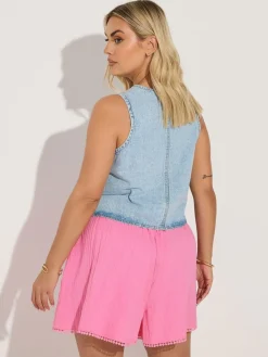 Double Gauze Flippy 100% Cotton Shorts*Yours Curve Discount