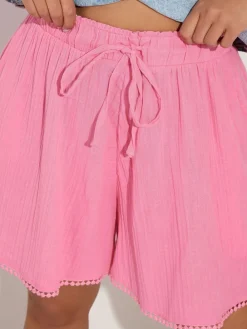 Double Gauze Flippy 100% Cotton Shorts*Yours Curve Discount