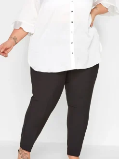 elastische stretchbroek met toelopende pijpen*Yours Curve Hot