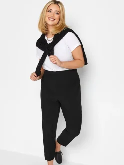 elastische stretchbroek met toelopende pijpen*Yours Curve Hot