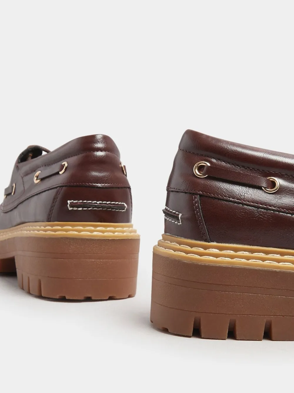 Extra Wide Fit Chunky Lace Up Boat Shoes*Yours Curve Discount