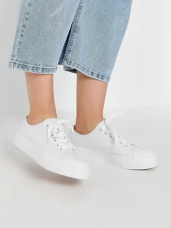 Extra-Wide Fit Canvas Trainers*Yours Curve Online