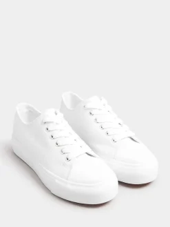 Extra-Wide Fit Canvas Trainers*Yours Curve Online