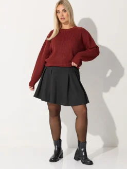 Limited Pleated Skirt*Yours Curve New