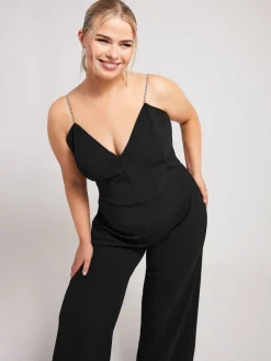 LONDON Diamante Corset Jumpsuit*Yours Curve Outlet