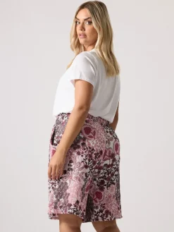 Paisley Crinkle Shorts*Yours Curve Hot