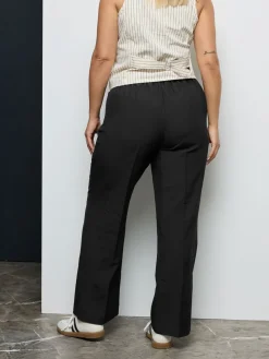 stretchbroek met elastische taille en rechte pijpen*Yours Curve Discount