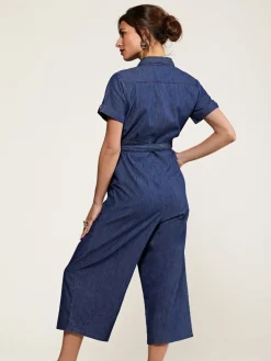100% Cotton Denim Button Jumpsuit*Yumi New