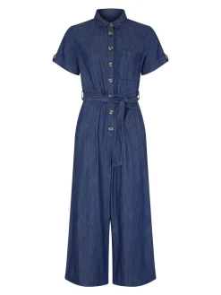 100% Cotton Denim Button Jumpsuit*Yumi New