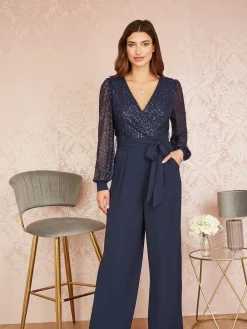 - Jumpsuit met lovertjes en lange mouwen*Yumi Best