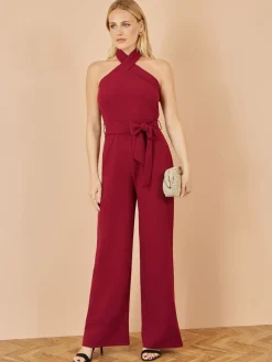 Cross Over Halter Neck Jumpsuit*Yumi Outlet
