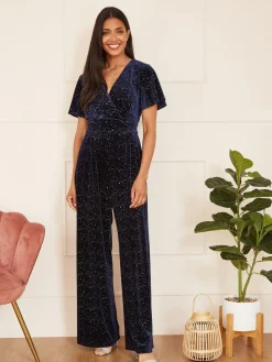 fluwelen jumpsuit met glitters*Yumi