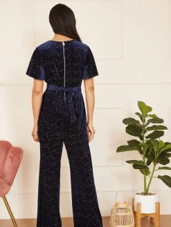 fluwelen jumpsuit met glitters*Yumi
