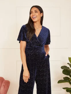 fluwelen jumpsuit met glitters*Yumi