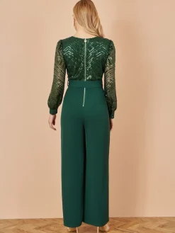 Sequin Wrap Over Jumpsuit*Yumi Clearance